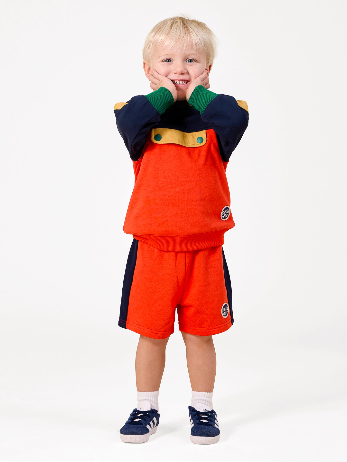 Colour Block Sweat Shorts