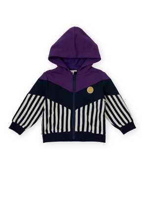 Block Stripe Hooded Jacket