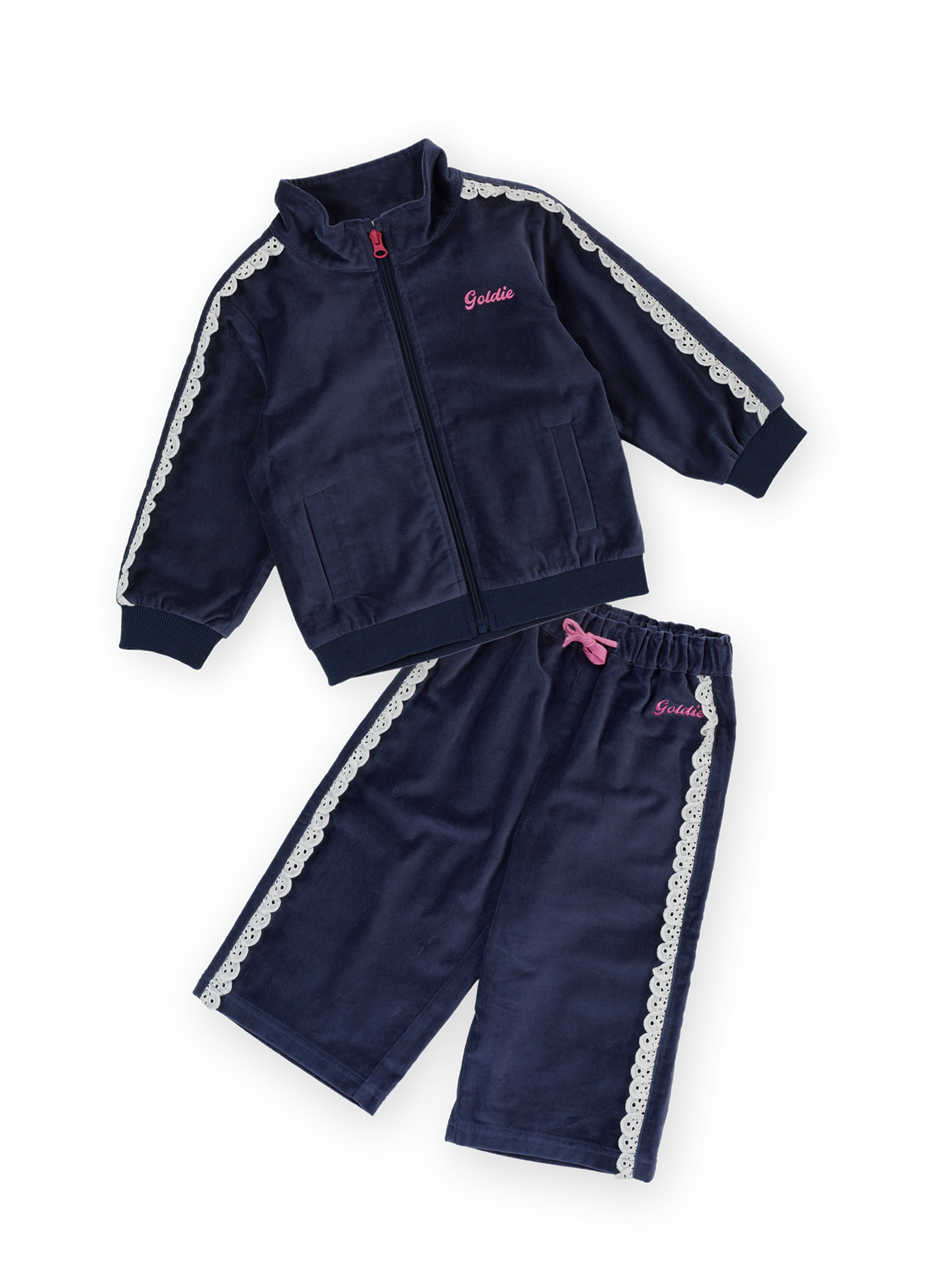 Velour Broderie Sweat Set