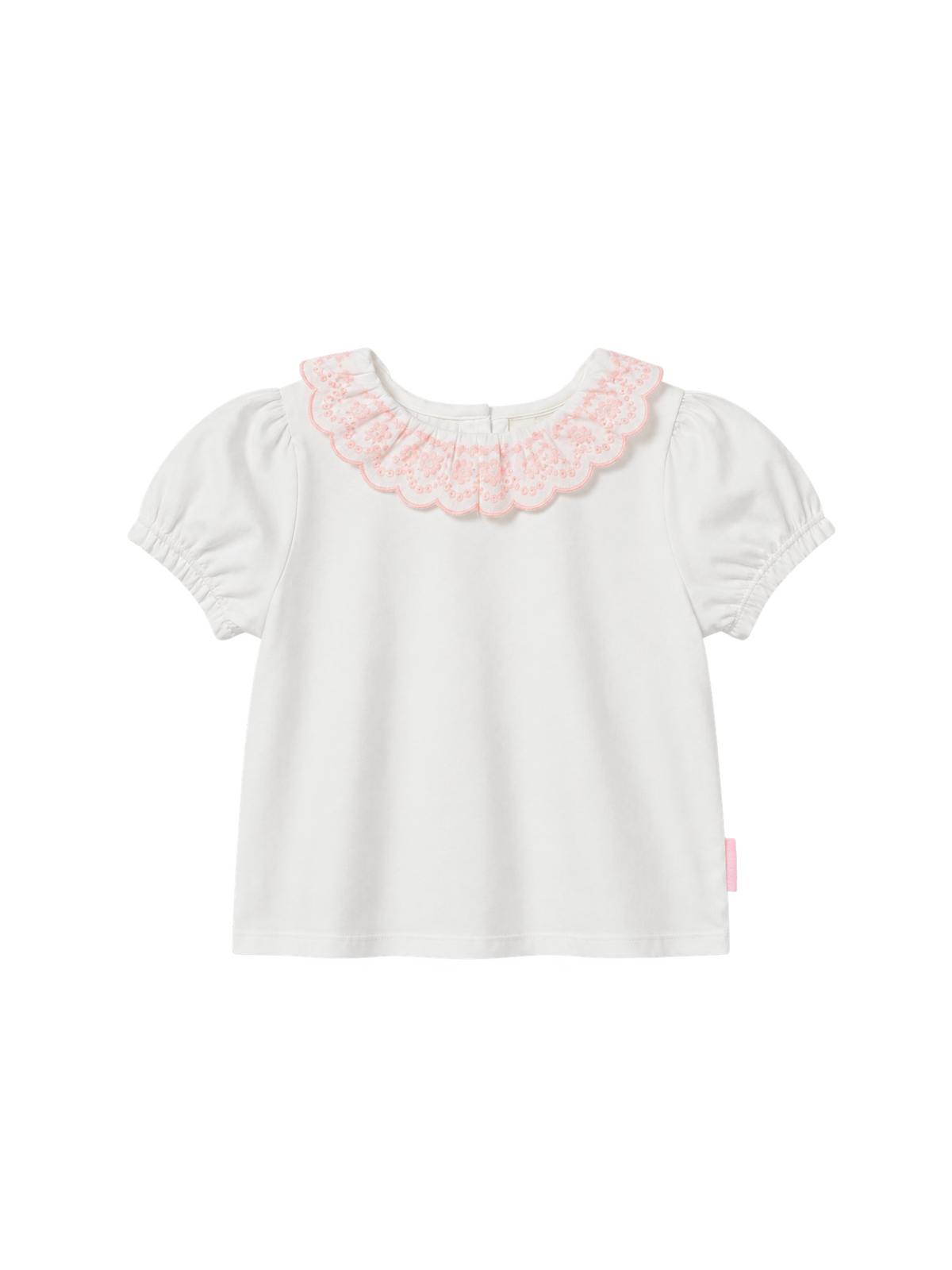 Laura Puff Sleeve Pink Collar Top