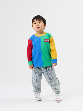 Splice Colour Block Long Sleeve Top