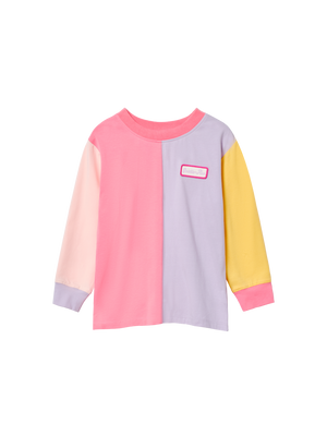 Splice Colour Block Long Sleeve Top Sunset