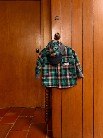 Green Check Shacket Set