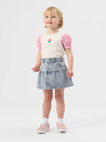 Gingham Puff Sleeve Top