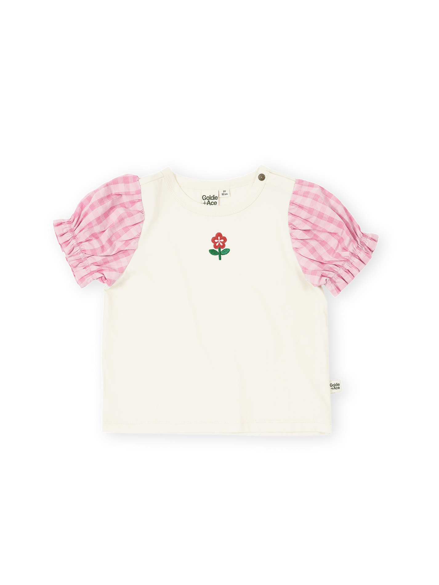 Gingham Puff Sleeve Top