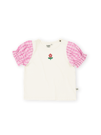 Gingham Puff Sleeve Top