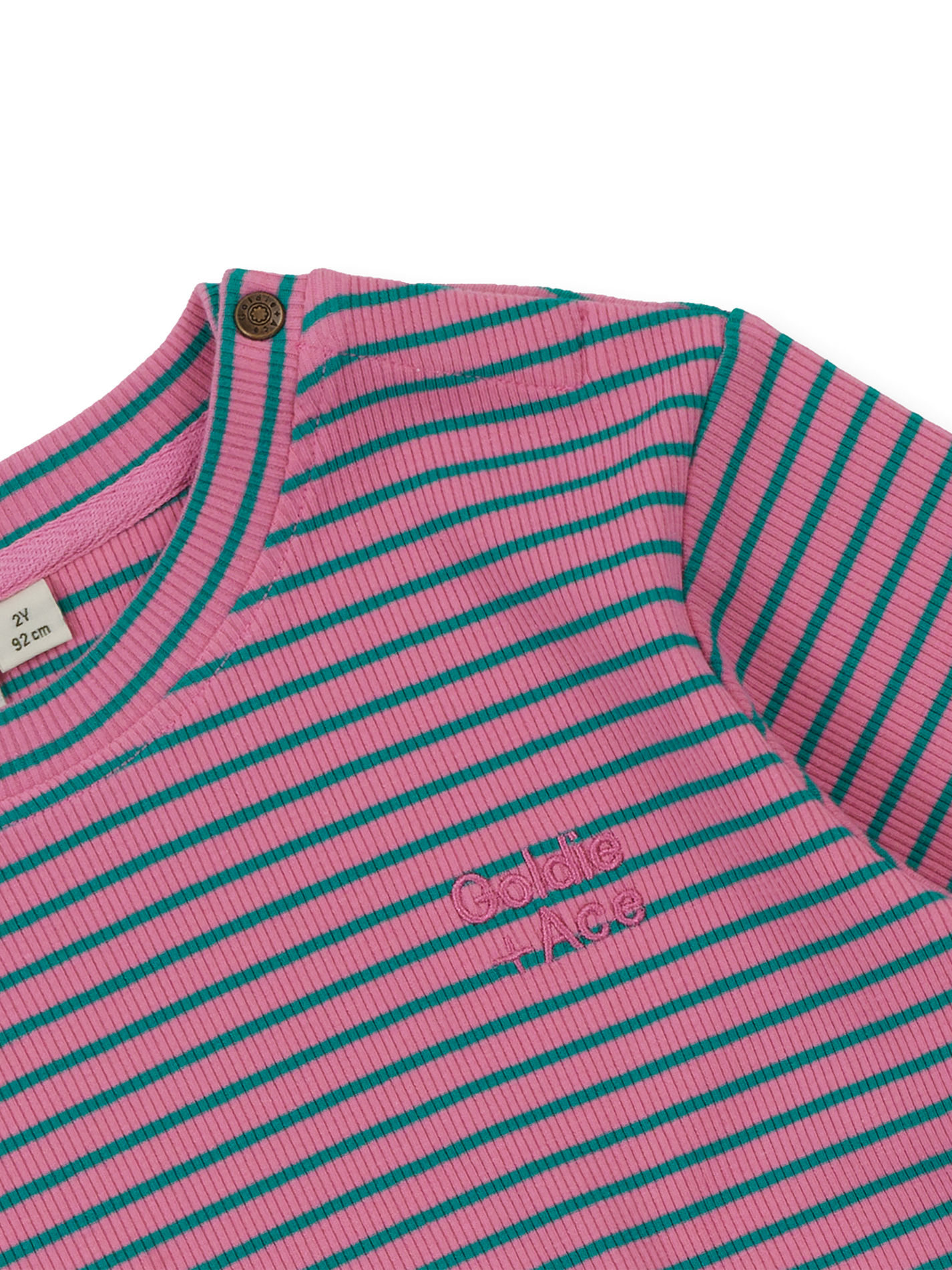 Essential Stripe Rib Top Pink