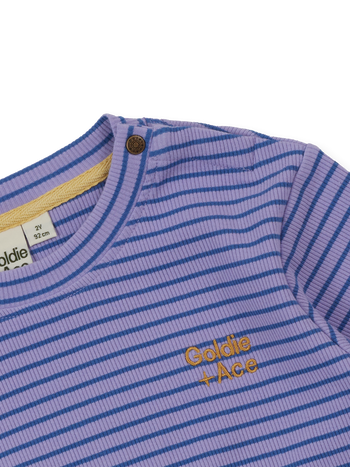 Essential Stripe Rib Top Purple