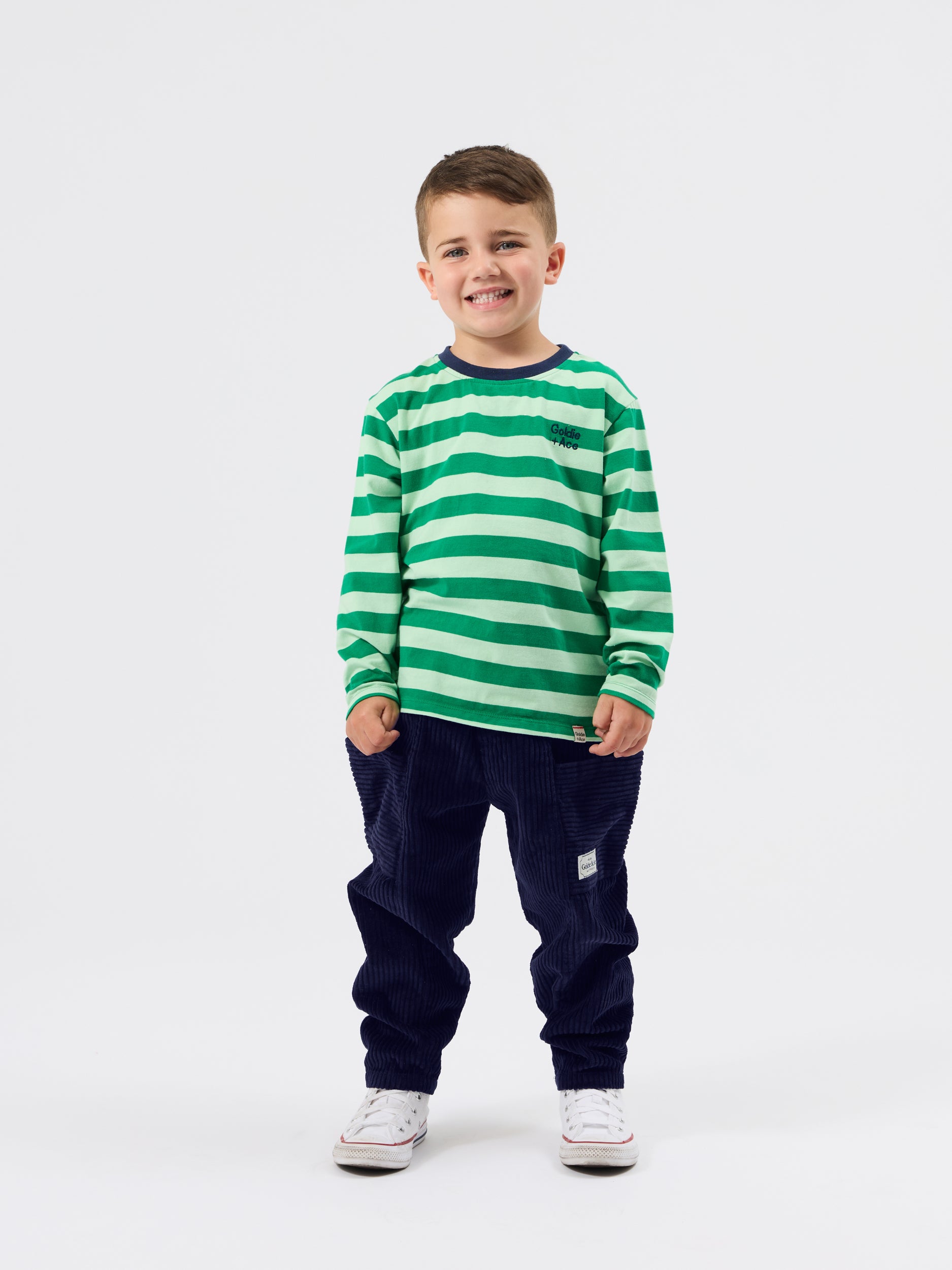 Essential Stripe Longsleeve Top | Kids T-Shirts – Goldie + Ace