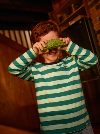 Essential Stripe Long Sleeve Top Green