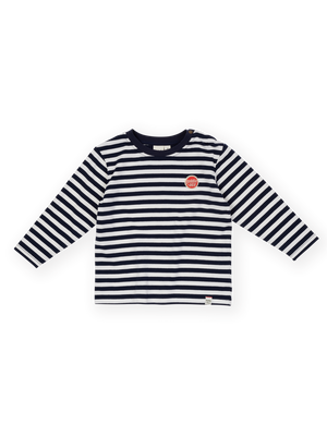 Essential Stripe Long Sleeve Top Navy