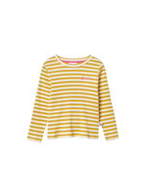 Essential Stripe Rib Top Yellow/White