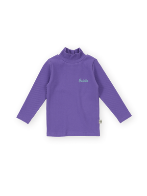 Embroidered Rib Skivvy Grape