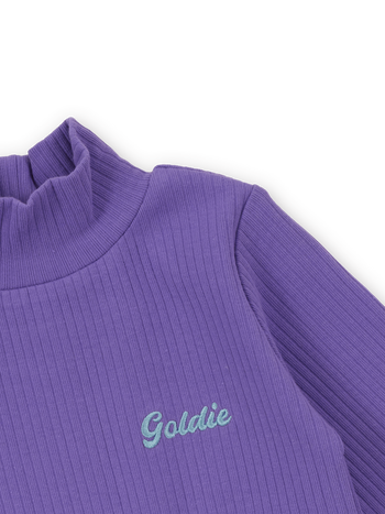 Embroidered Rib Skivvy Grape