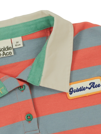 Rugby Stripe Terry Sweat Top Orange