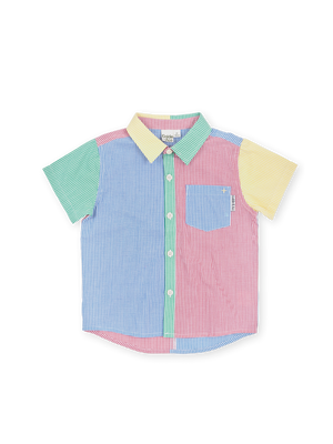 Gingham Colour Block Holiday Shirt