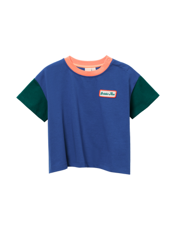 Oversized Blue Contrast T-Shirt