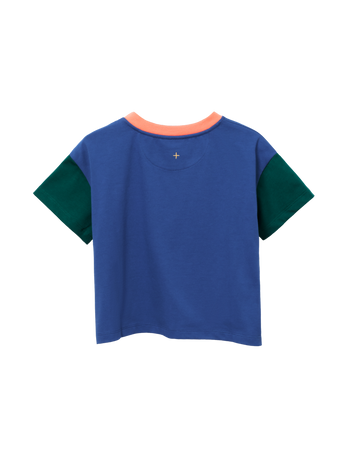 Oversized Blue Contrast T-Shirt