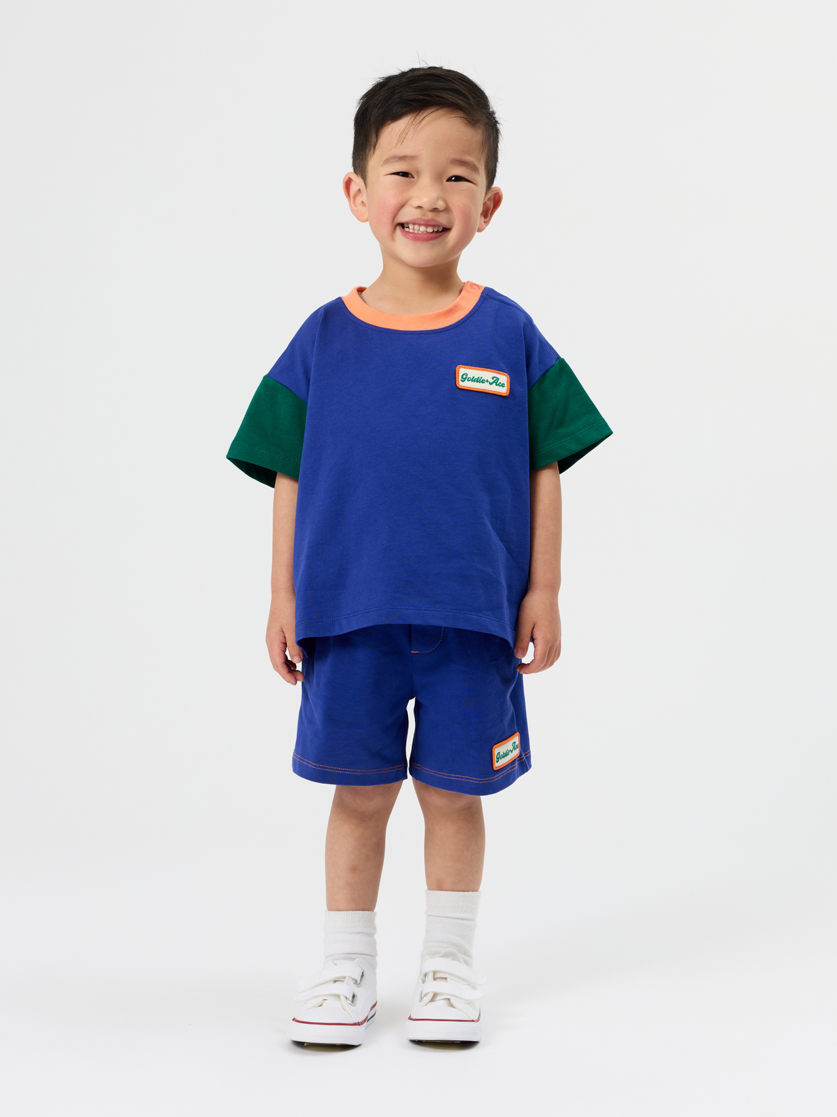 Oversized Blue Contrast T-Shirt