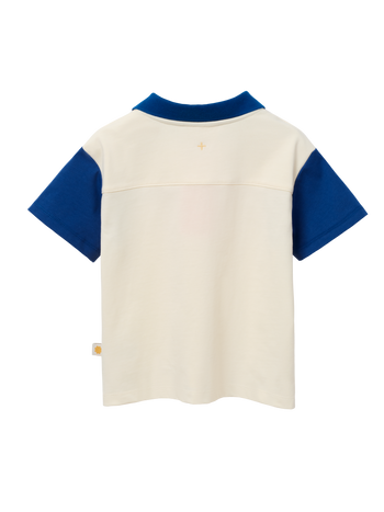 Blue Contrast Short Sleeve Polo