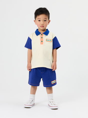 Blue Contrast Short Sleeve Polo
