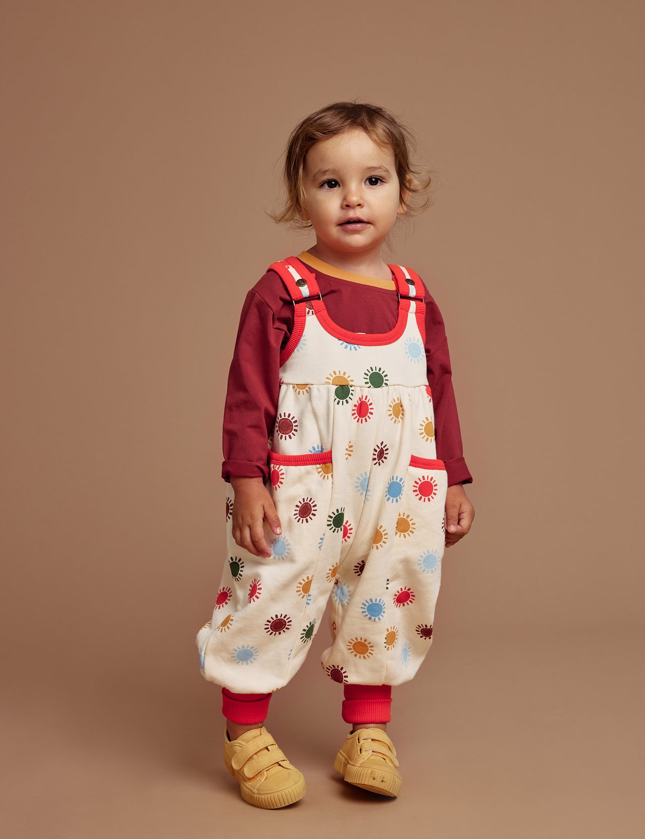 Sunny Days Balloon Overall Romper