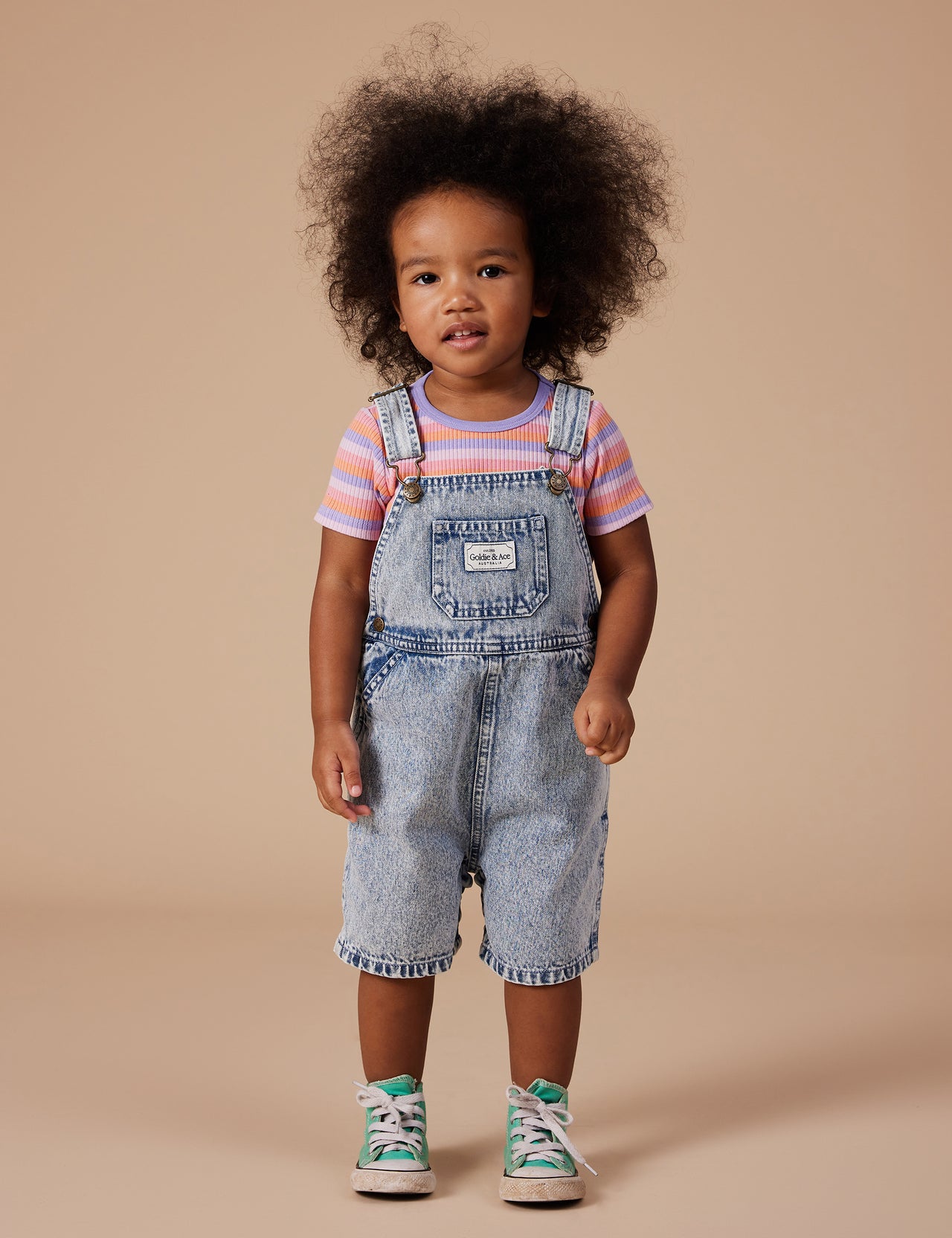 Burton Vintage Washed Denim Overalls Light Denim