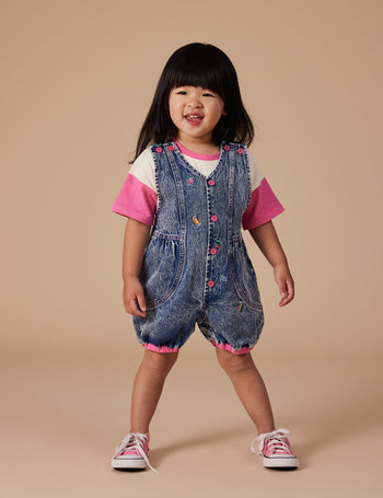 Nina Fruity Denim Romper