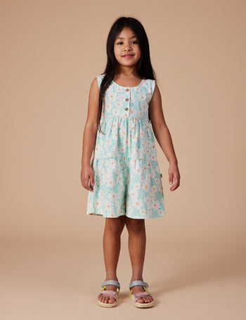 Layla Shortalls Daisy Delight Lagoon