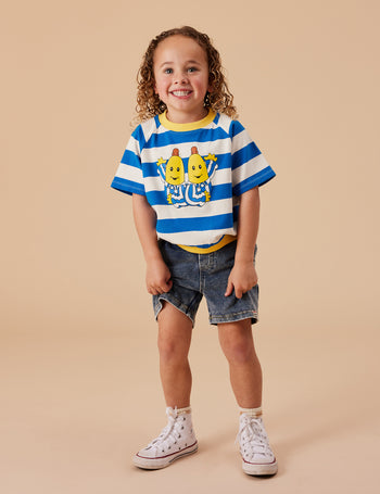 Bananas in Pyjamas© B1 & B2 Boxy Wide Stripe T-Shirt