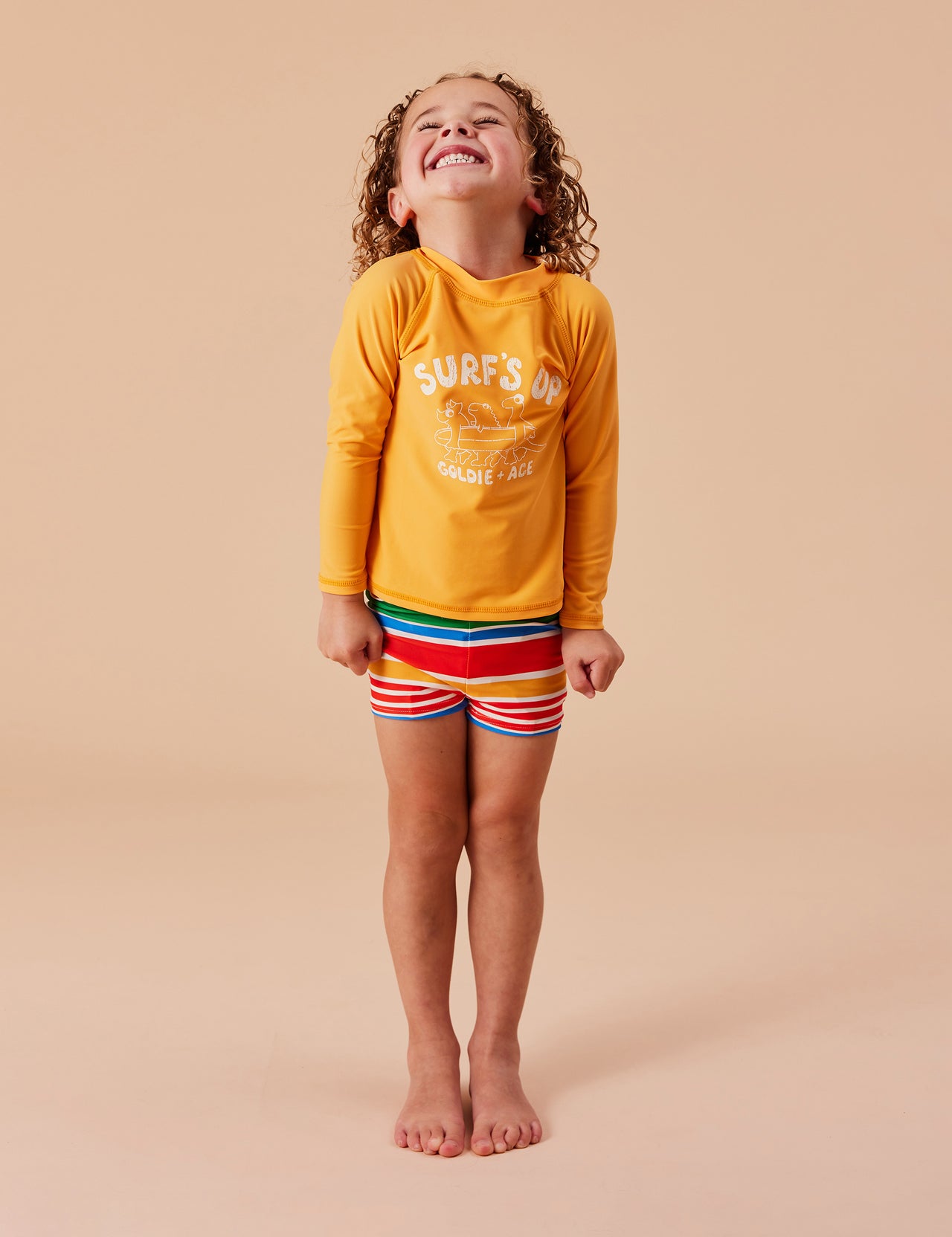 Bold Stripe Unisex Swim Shorties Primary