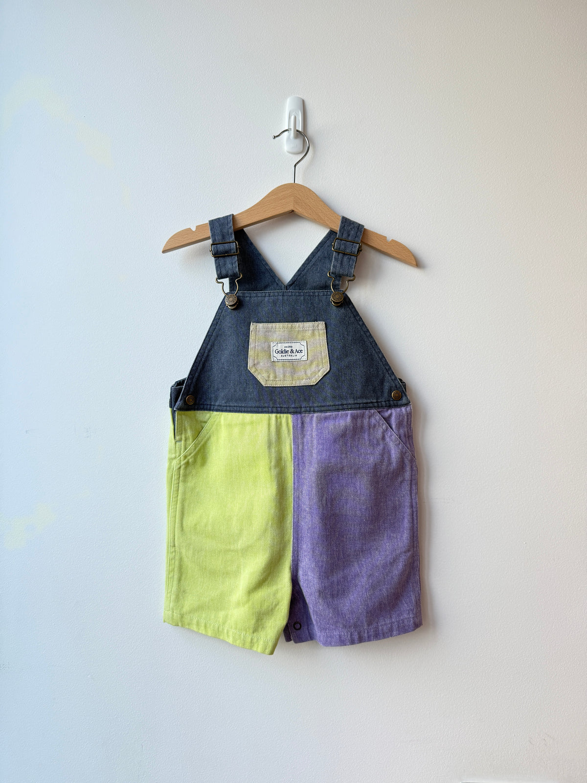 GREEN PURPLE BURTON OVERALLS - 2Y