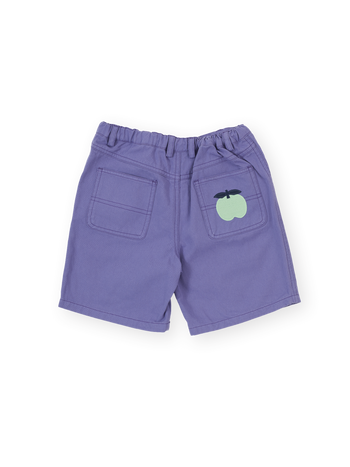 Wide Leg Apple Denim Shorts