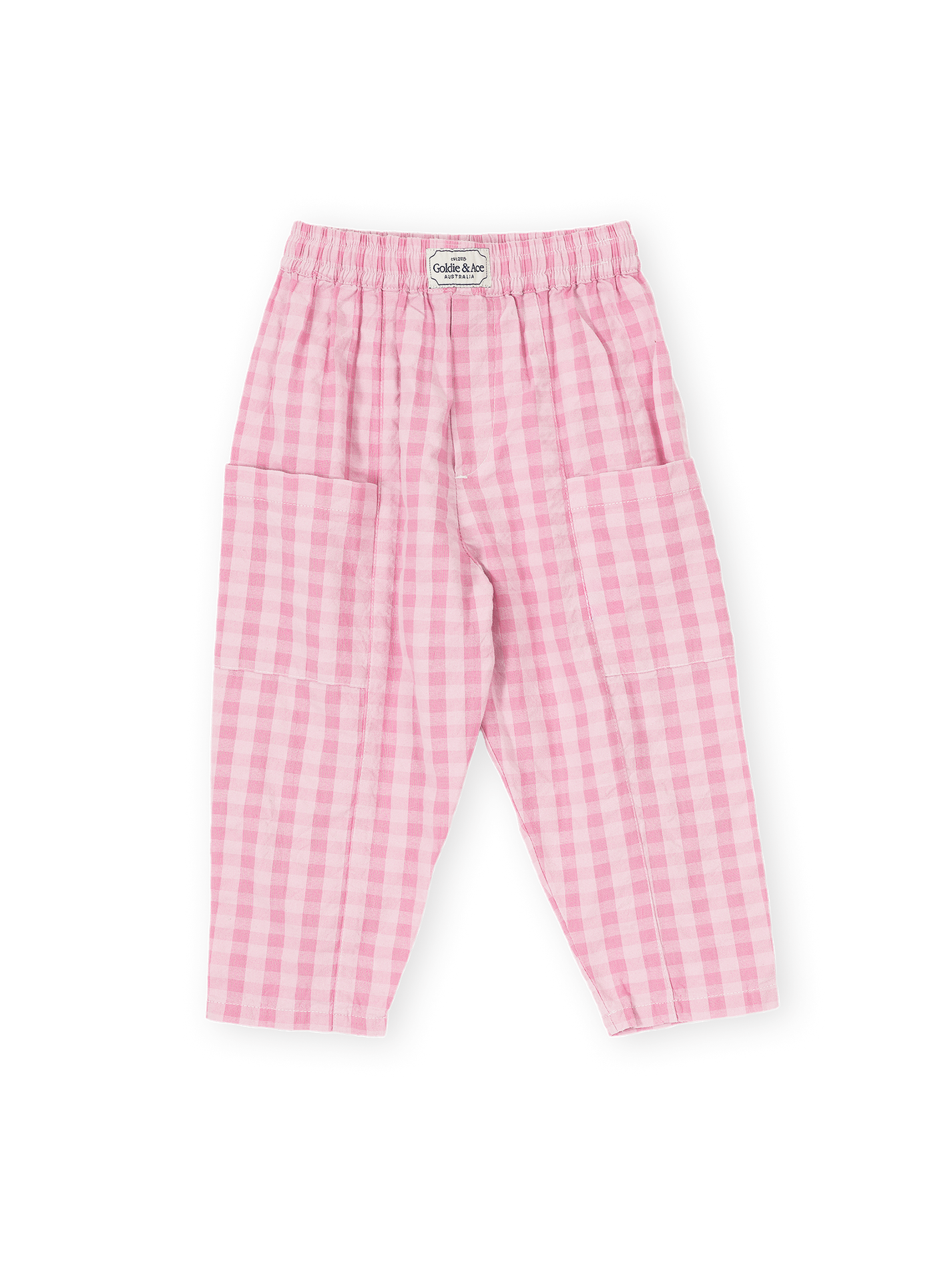 Lightweight Gingham Kit Pocket Pant Pink