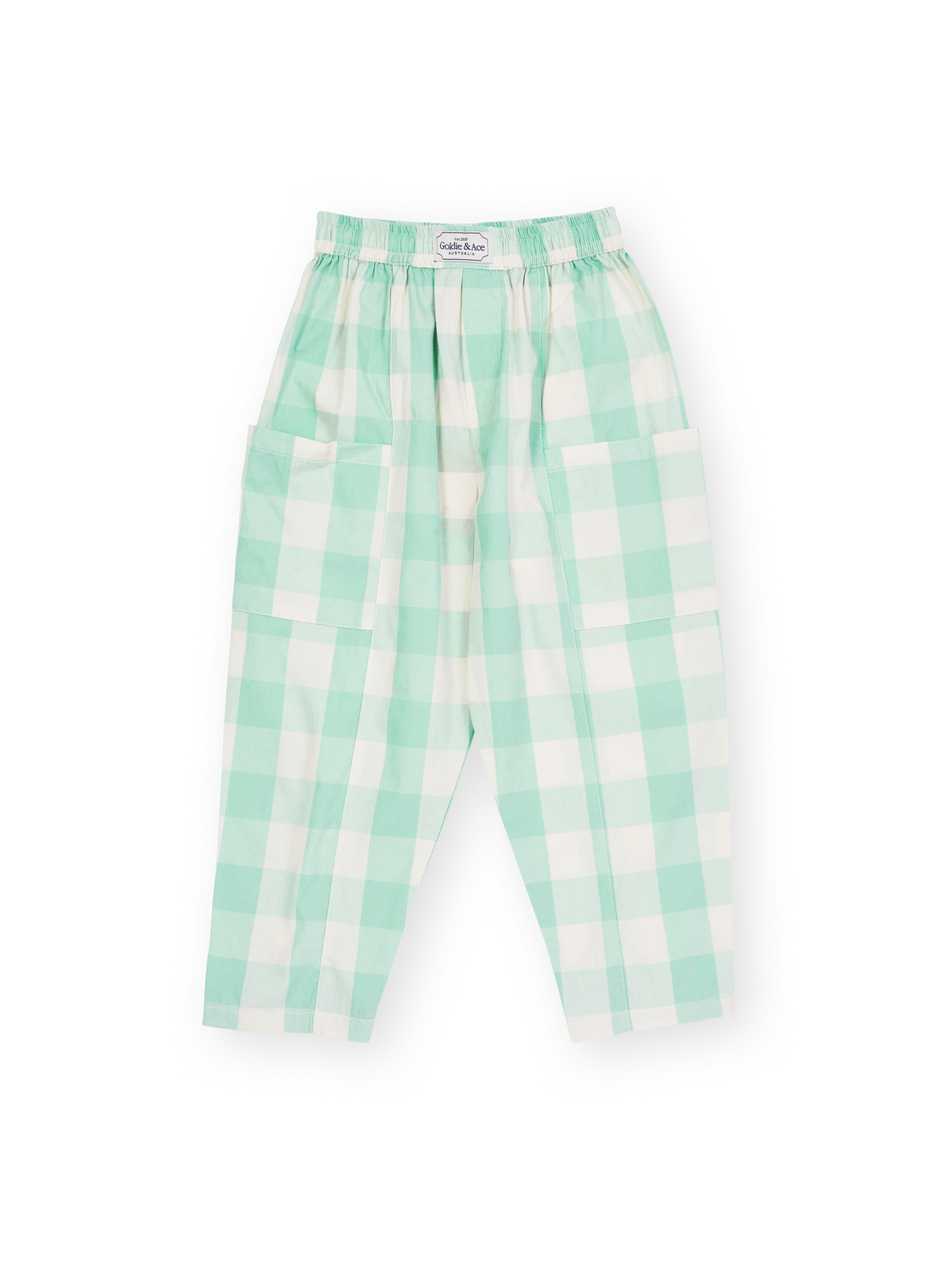 Lightweight Gingham Kit Pocket Pant Green