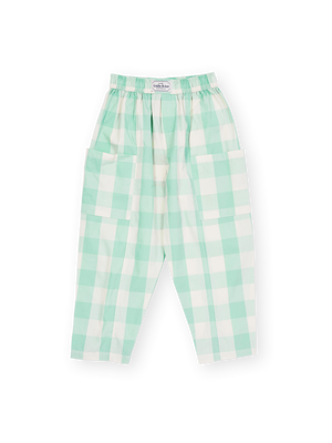Lightweight Gingham Kit Pocket Pant Green