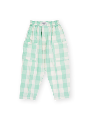 Lightweight Gingham Kit Pocket Pant Green
