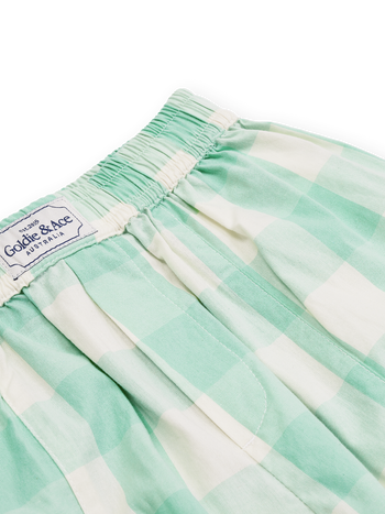 Lightweight Gingham Kit Pocket Pant Green