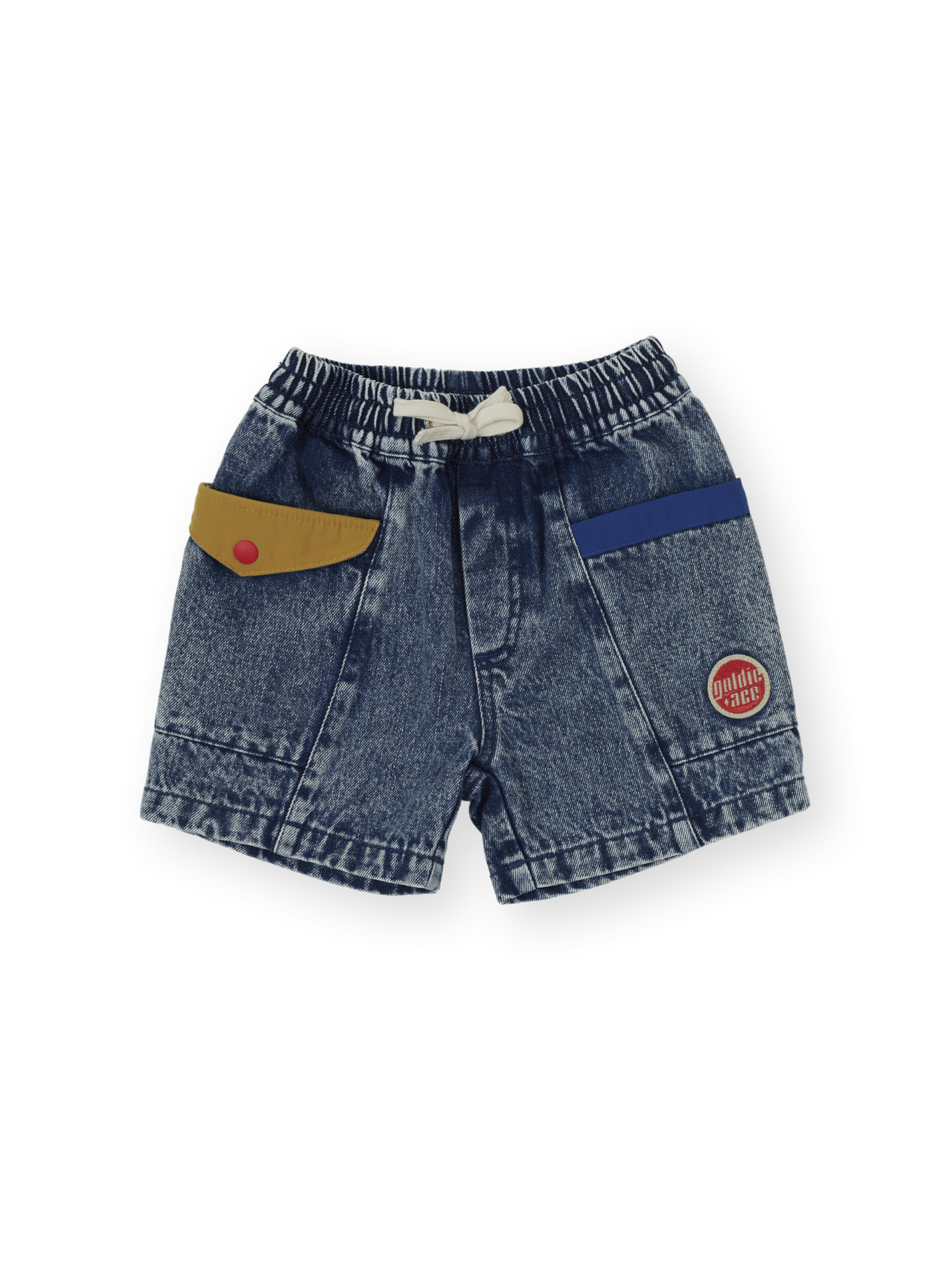 Colour Block Vintage Denim Shorts