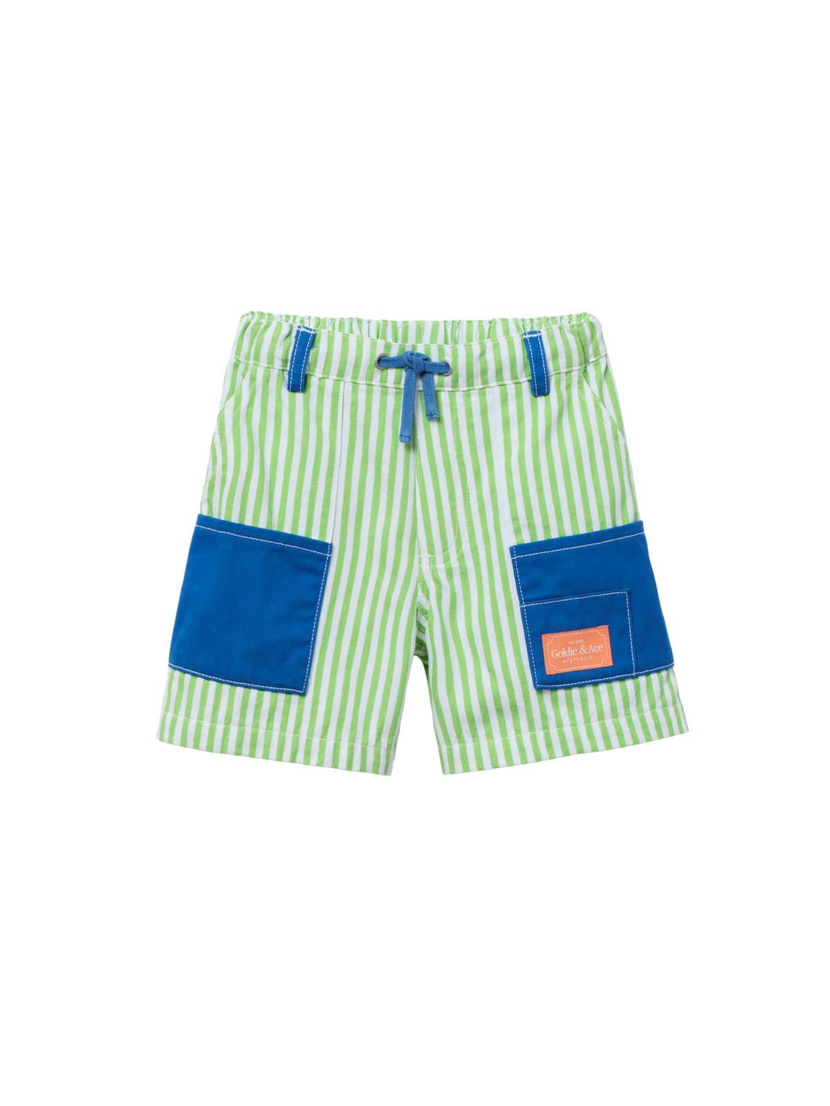 Green Stripe Carpenter Shorts
