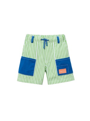Green Stripe Carpenter Shorts