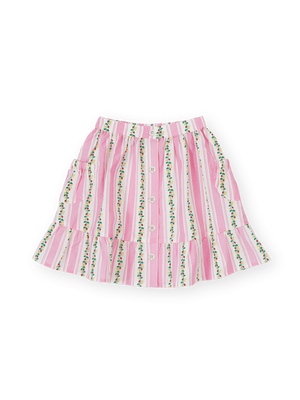 Antique Stripe Strawberry Peplum Skirt
