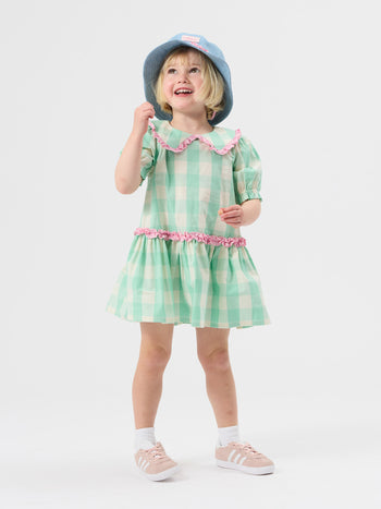 Gingham Collar Dress