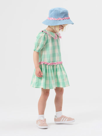 Chambray Frill Bucket Hat