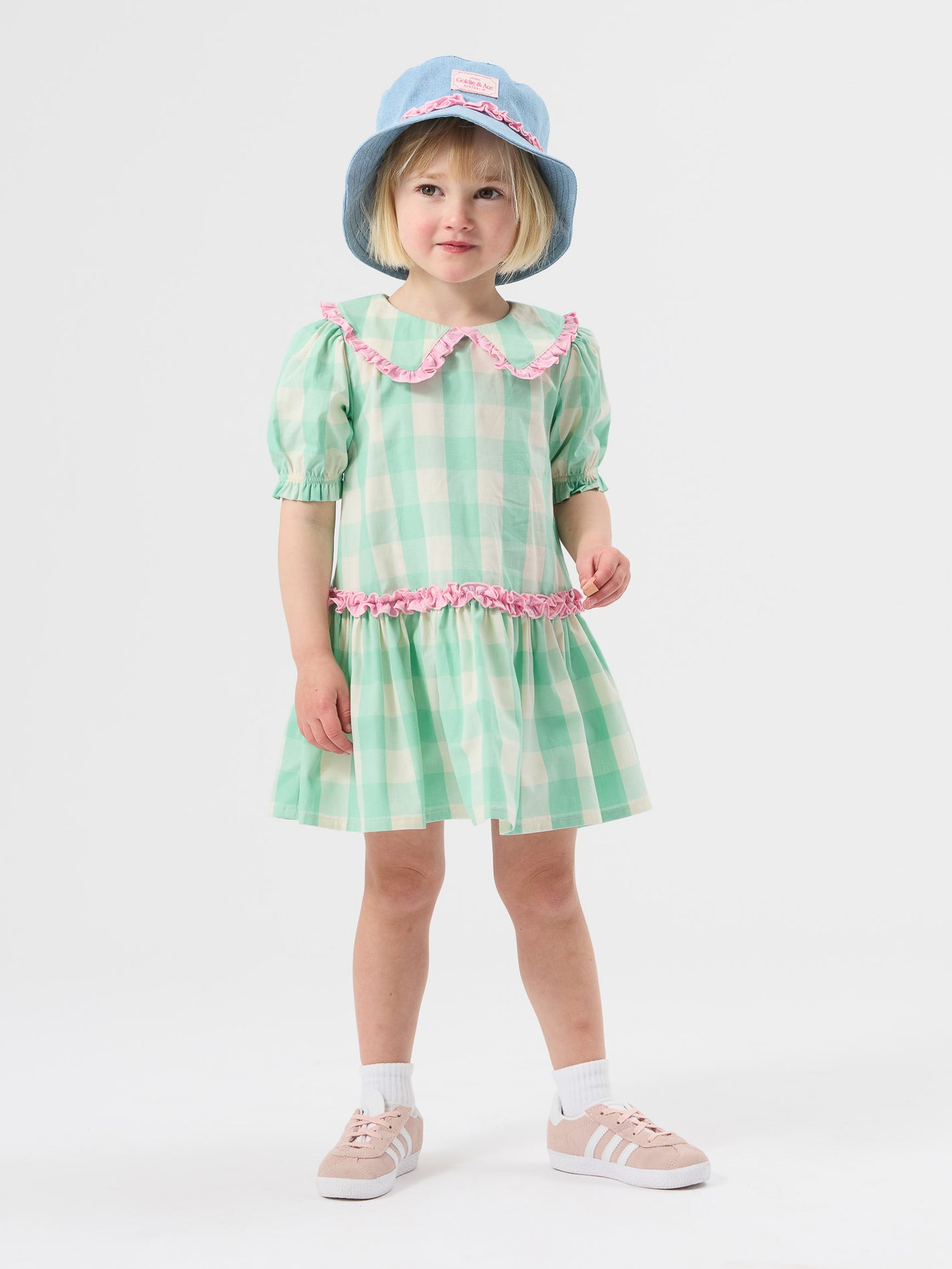 Gingham Collar Dress