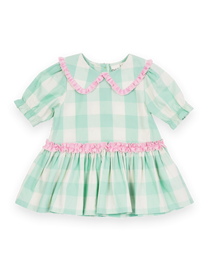 Gingham Collar Dress
