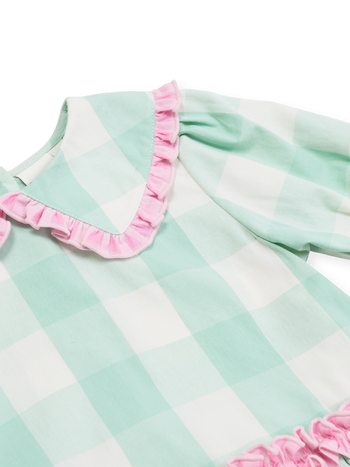 Gingham Collar Dress