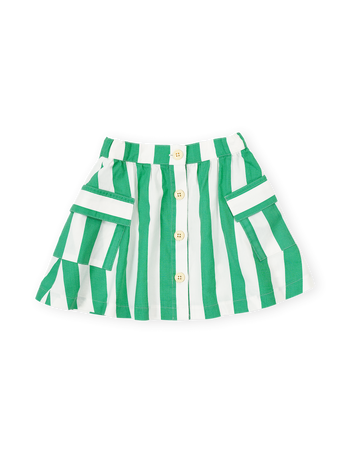 Happy Stripe Pocket Skirt