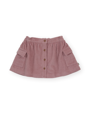 Corduroy Pocket Skirt Dusty Pink