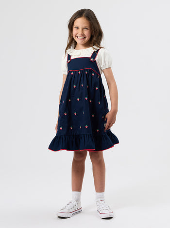 Mini Strawberry Embroidered Dress